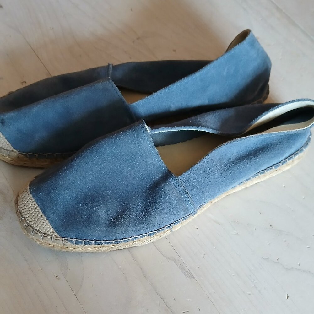 suede blue espadrilles - women